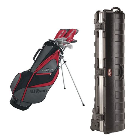 traveling case for golf clubs.